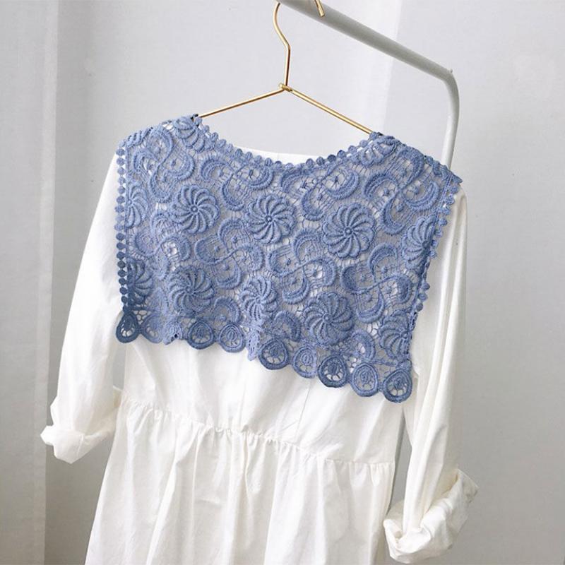 WTEMPO Summer Knitting Little Shawl Women's Thin Solid Color Knotted Lace Neckties Sun Protection Warm Shawl