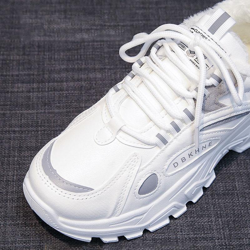 Women's Warm Winter Non-slip Sneakers Plus Velvet Thick All-match Casual Cotton Shoes