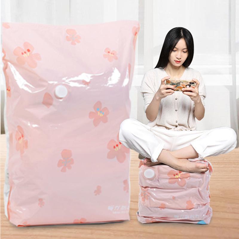 Free Electric Pump Vacuum Compression Bag Cotton Quilt Clothing Storage Bag Student Luggage Extra Large Moving Packing Bag Household