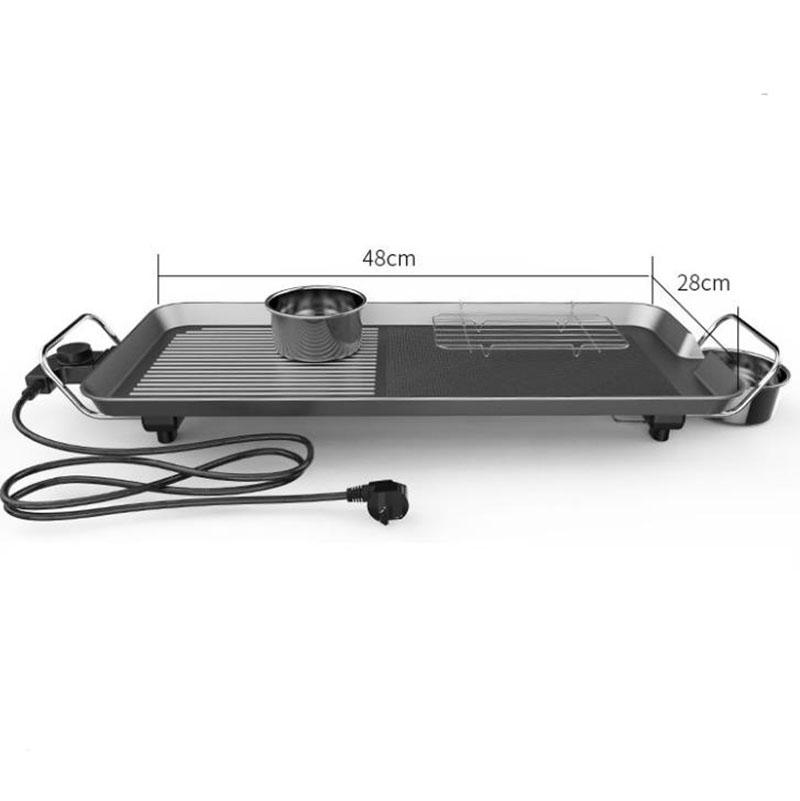 1700W Five-person Electric Grill Medical Stone Oven BBC Machine Bakeware Flat Bottom Frying Pan Kitchen Supplies