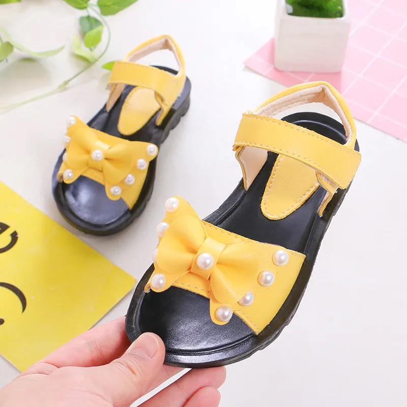 Summer New Fashion  Sandals with Bow Girls Sandals High Quality Children Shoes Casual Baby Kids Shoes