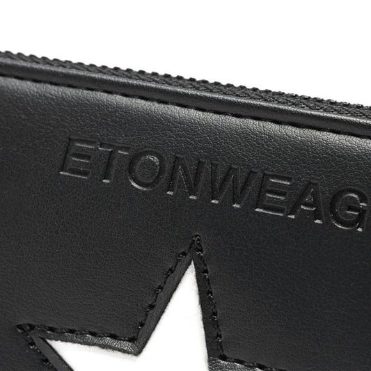 Long Wallet Men Women Anti-theft Leather Pentagram Mobile Phone Card Package Clutch Coin Bag