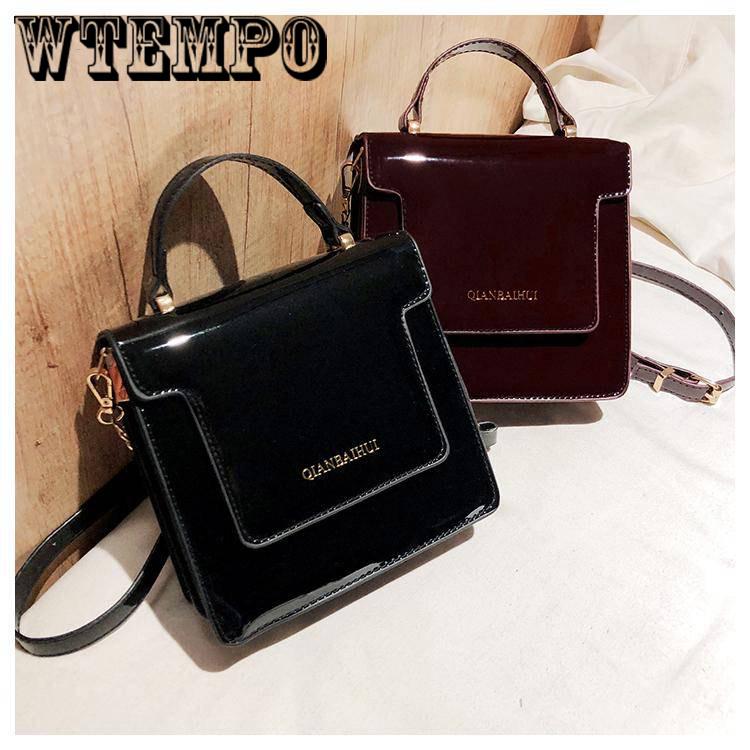 Fashion patent leather bag trend wild chain shoulder bag Messenger bag summer female bag handbag