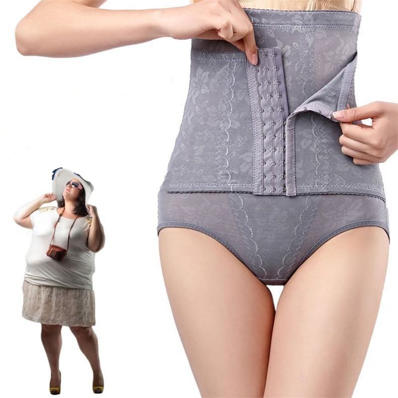 Lady High Waist Lift Buttocks Seamless Body Shaper Underwear Lace Waist Safety Pants Shaping Shorts
