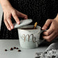 European Style Simple and Creative Personality Ceramic Coffee Cup with Lid Spoon Boys and Girls Office Home Drinking Mark Cup