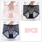 Black Plus Size Mid High Waist Panties Ladies Sexy Lace Mesh Seamless Transparent Ladies Briefs Transparent Hollow Out Panties