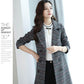 Spring and Autumn Temperament Mid-length Coat Popular Casual Loose Plaid Windbreaker Jacket Women