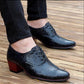 Men'S Leather Shoes Red 7Cm High-Heeled Casual Dress Shoes