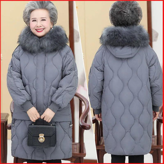 Large Size Middle-aged and Elderly Winter Clothes Women's Cotton-padded Clothes Mom and Grandma Padded Clothes Thickened Clothes