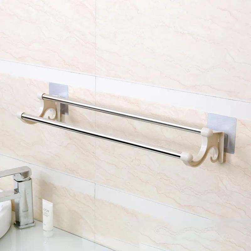 Bathroom Towel Rack Stainless Steel Bathroom Toilet Kitchen Storage Storage Rack Hanging Hook Towel Pole