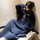 Nightdress Women's Mid-length Cute Cartoon Loose Plus Size Pajamas Long Skirt Home Service Suits Can Be Washed Without Fading