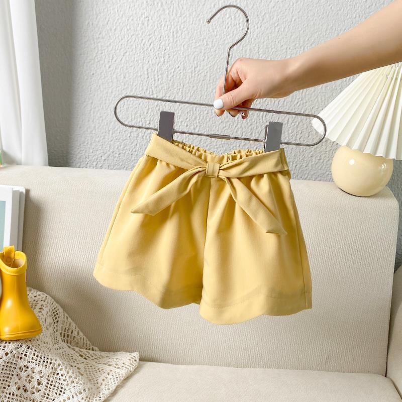 Children's Pants Summer Girls' Shorts Thin Lace Casual Pants Korean Solid Loose Bow Pants Breathable Shorts