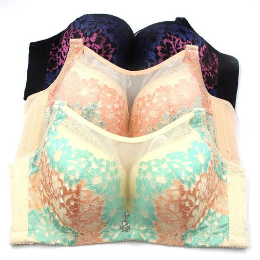 34-46CD Thin Large Size Adjustable Bra with Steel Rings To Receipt and Anti-smearing Ladies Bra