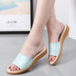 Real Cowhide Sandals and Slippers Ladies Summer Non-slip Mother Soft Flat Casual Beach Wear All-match