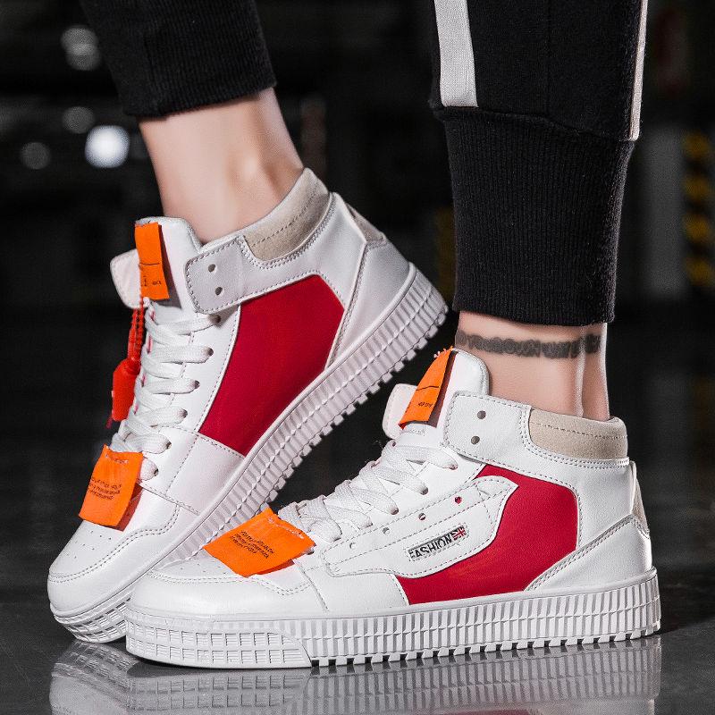 Plus Size39-45 Men Sneakers Leather Breathable Shockproof Running Basketball Shoes Non-slip Shoes