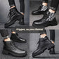 Men's Non-slip Autumn and Winter Martin Boots Net Red Ins Tooling Boots Korean Version of The British Style Black Boots Microfiber Leather Shoes