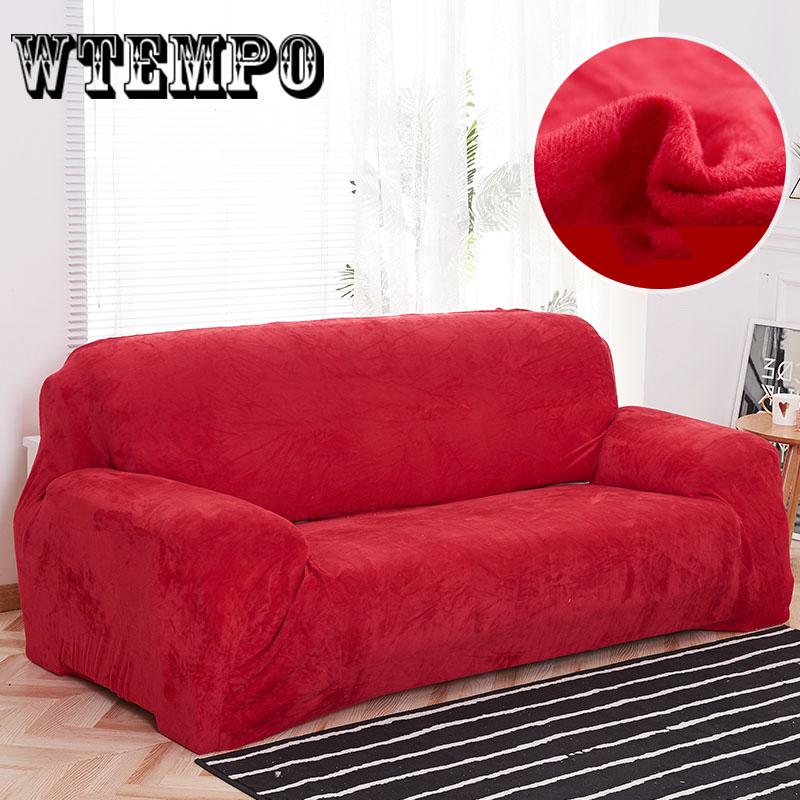 Elastic Stretch Sofa Covers Thick Plush Sofa Couch Slipcovers 1/2/3/4 Seater Sectional Sofa Covers