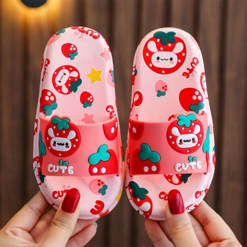 Thick Bottom Summer Children's Sandals and Slippers Cartoon Non-slip Soft Bottom Wear-resistant Baby Bath Slippers