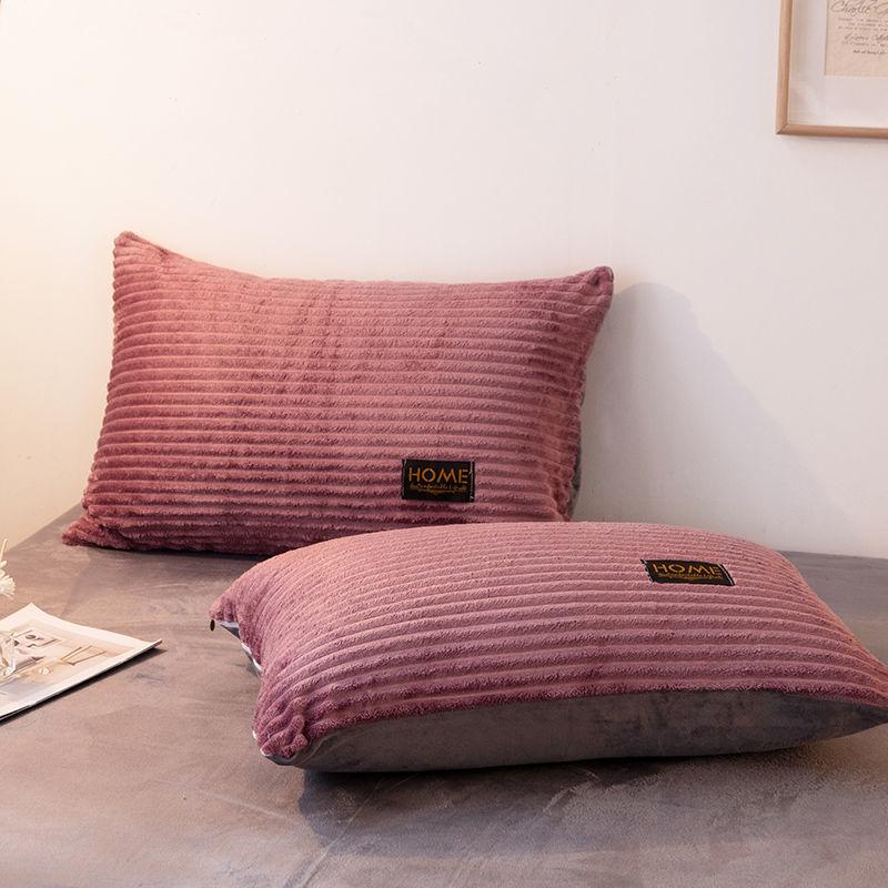 Winter Coral Velvet Pillowcase Double-sided Magic Velvet Pillowcase Thickened Warmth Single Velvet Pillowcase Set
