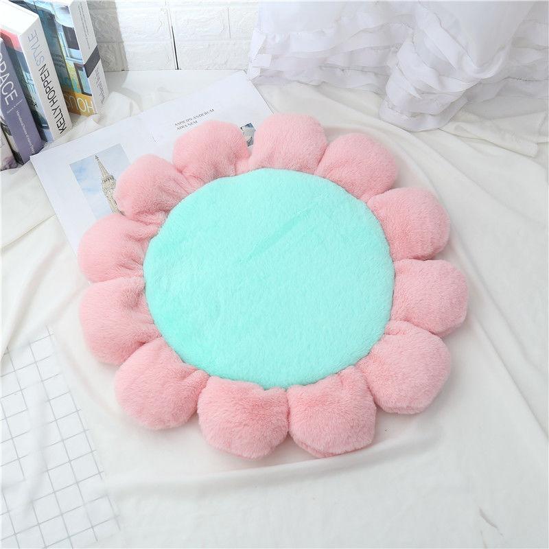 Flower Pet Mat Cat Autumn and Winter Soft Rabbit Fleece Warm Mat Land Pad Pet Sleep Pad
