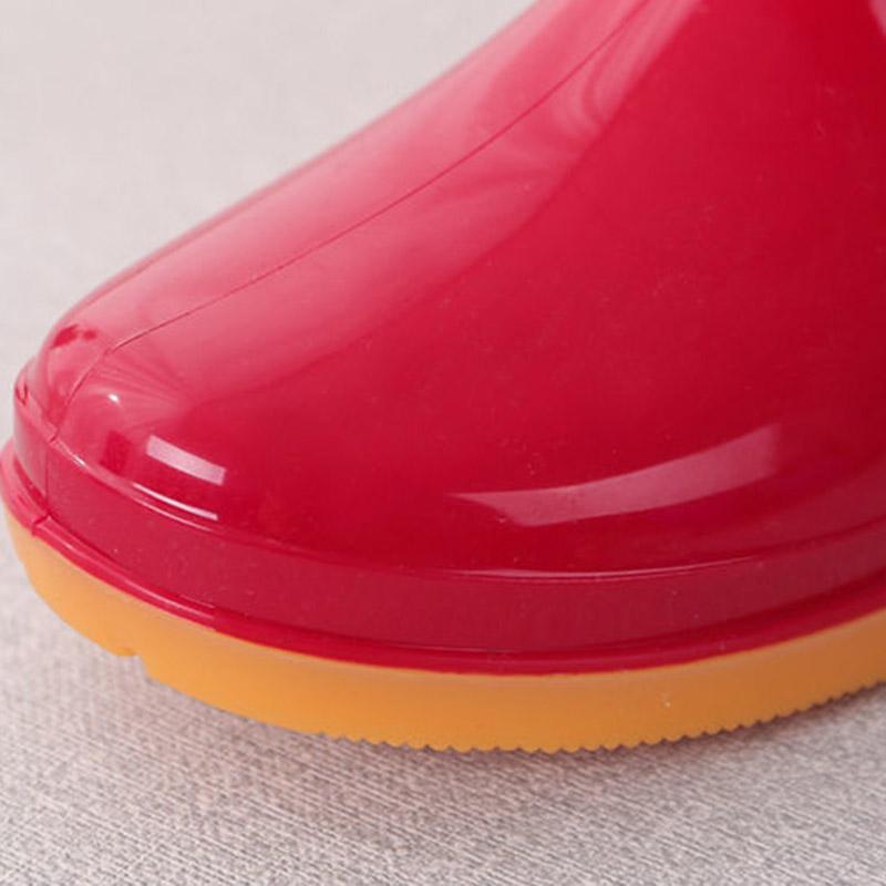Autumn and Winter Rain Boots Female Adult Mid-tube Rain Boots Rubber Shoes Non-slip Plus Velvet Cotton Warm Waterproof Shoes