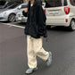 Women's Cardigan Sweater Autumn and Winter Korean Style Loose Plus Velvet Thick Zipper Hooded Coat Casual Sports Jacket