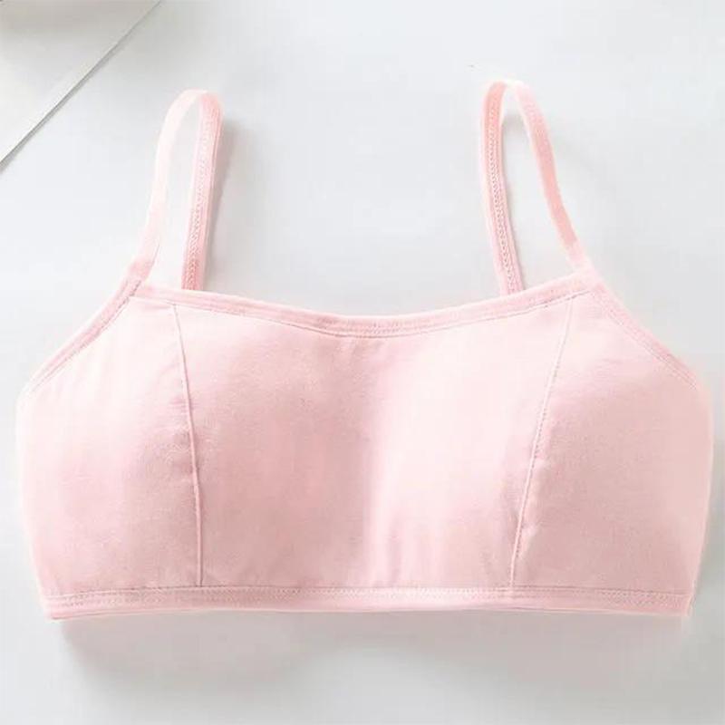 Student Girl Spaghetti Straps Training Bra Underwear Cute Cartoon Bralette Cute