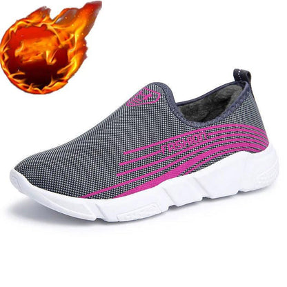 Women Autumn and Winter  Walking Shoes Women's Mother Shoes Casual Fleece Warm Sports Running Shoes