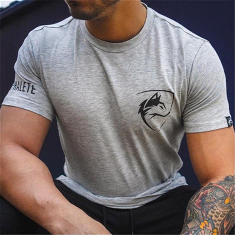 Short-sleeved T-shirt Men's Plus Size Men's Training Clothes Sports and Leisure Stretch Slim-fit T-shirt