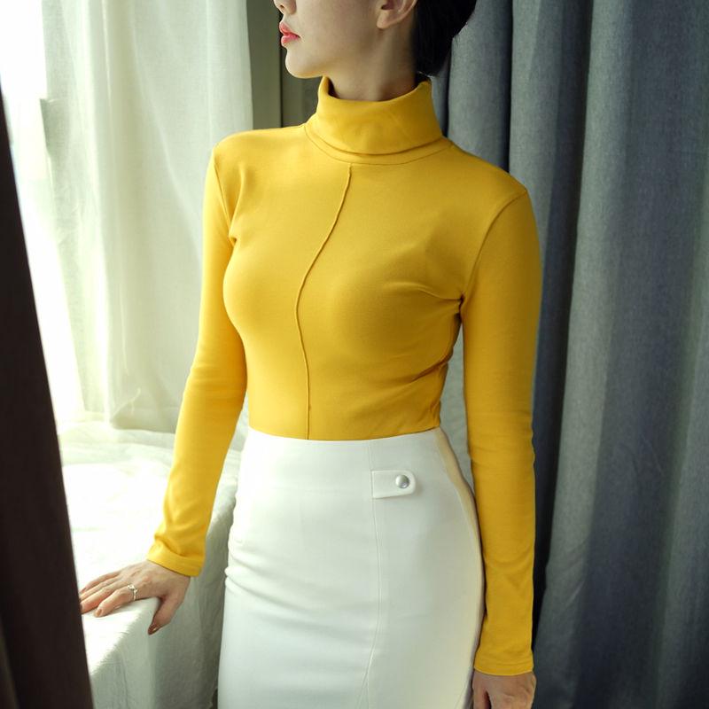 Women Sweater And Pullovers High Elastic Top 2019 Women Slim Korean Knitted