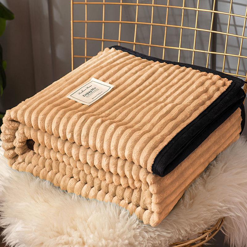 Winter Coral Fleece Blanket Plus Velvet Thick Double-sided Fleece Sheets Flannel Dormitory Single Bed Blanket