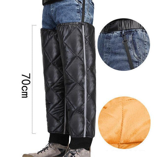 Winter Electric Motorcycle Knee Pads Warm Wind and Leg Protection Tools Men and Women Cold Proof Thickened Windproof Cycling Plush Knee Pads