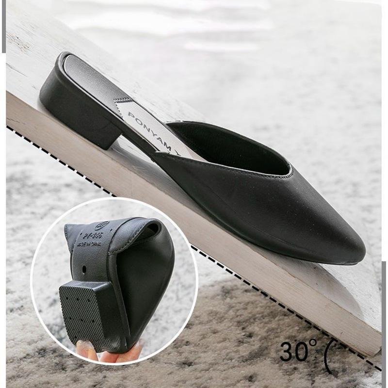 WTEMPO Slippers sandals Women Wrap toe Low-heeled Kick Lazy Flip Flop Beach Bedroom Home Go Out