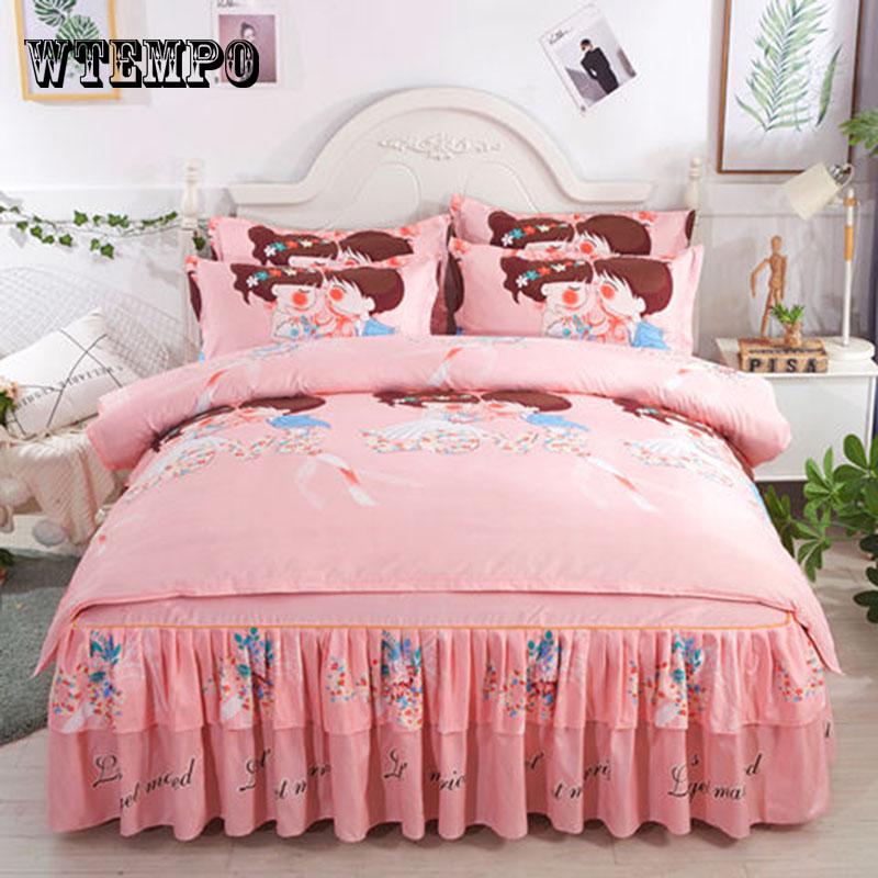 New Bedding Set Flower Double Flat Sheets  Bedspread Duvet Cover Comforter Adult Queen