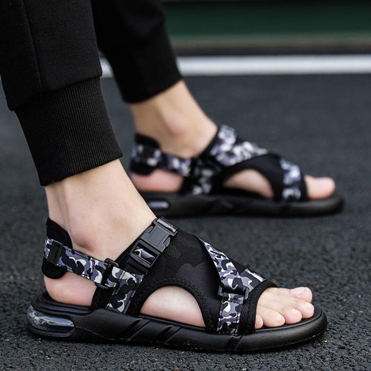 Air-Cushion Damping Sandals Men Fashion Summer Beach Sandal Comfortable Breathable Mesh Casual Shoe