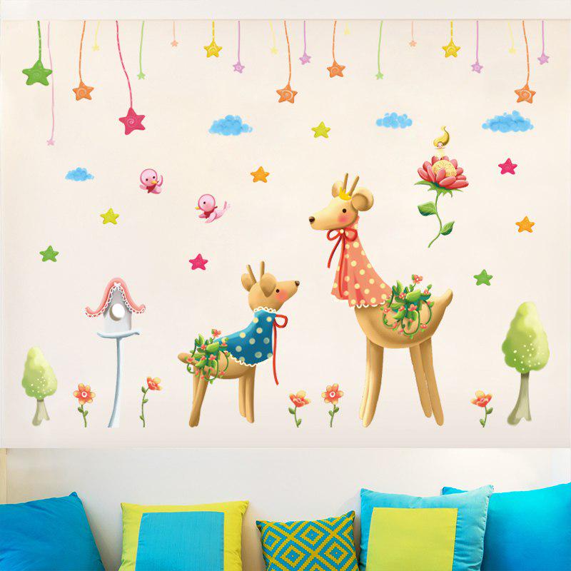 [sticker ]Fantasy Deer Wall Stickers For Kids Rooms Bedroom Kitchen Children Room Home Decor Wall D