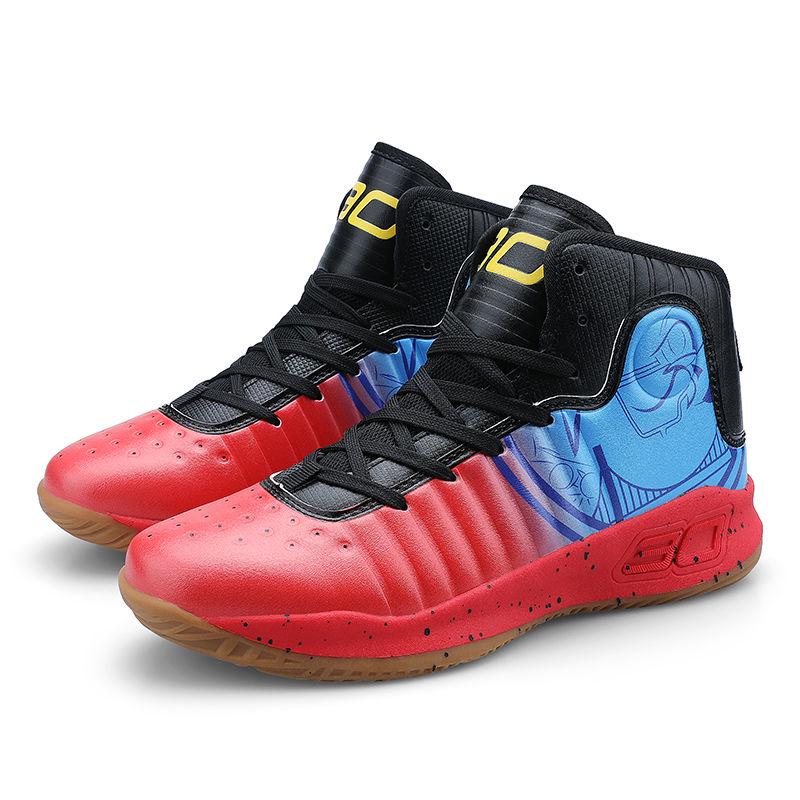 Snakeskin men's basketball shoes Platinum Gym Red white blue men's sneakers color matching
