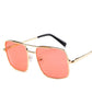 Fashion Square Sunglasses Women Brand Design Metal Frame Gradient Lenes Oversized Ladies Sun Glasses