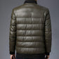 Down Coat Autumn and Winter Coats for Young and Middle-aged Men Thick Padded Jacket Men's Short Coat Plus Velvet Slim Cotton Coat
