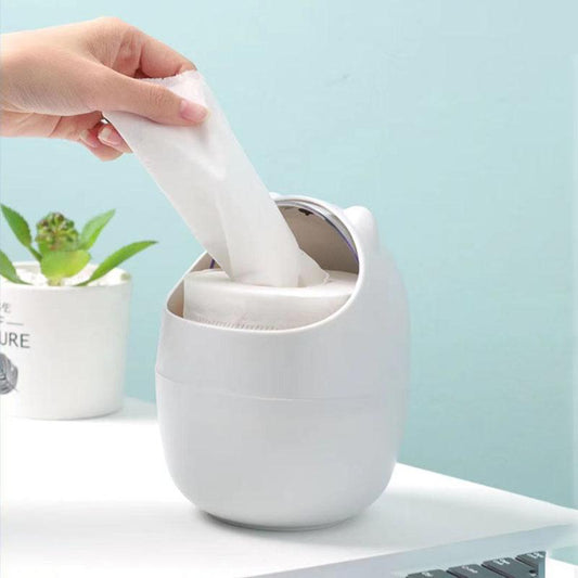 Desktop Trash Can Pen Holder Ins High-value Student Storage Bucket Desk Storage with Lid Cute Small Objects