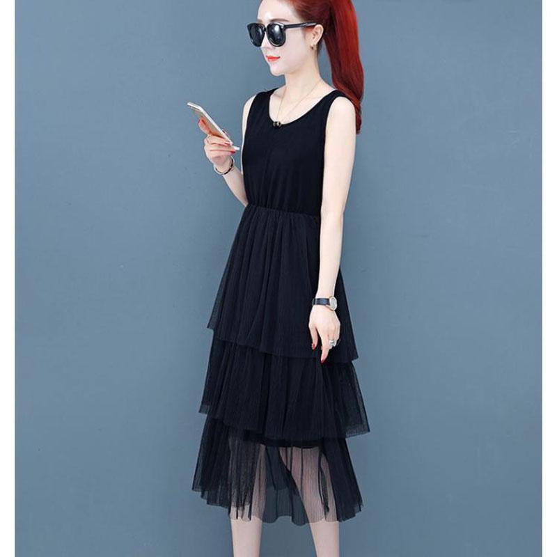 Summer Plus  Size Two-piece Set  Women Short Bow Crop Top T-shirt and Mesh Multi-layer Skirt 2 Piece Set