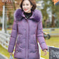 Fashion Middle-aged Mother's Winter Clothes Mid-length Coat Plus Velvet Padded Down Padded Jacket