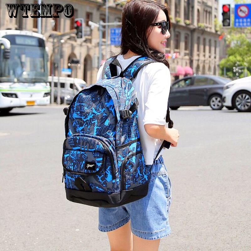 Backpack Student School Bag Fashion Backpack Summer Travel Backpack Canvas Male Middle School Student School Bag Large-capacity Backpack