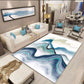 European Ink Painting Pattern Printed Carpet Living Room Rug Bedroom Bedside Anti-slip Mat Floor Mat