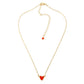 Girl Heart Red Drops Oil Simple Double Love Clavicle Chain Necklace