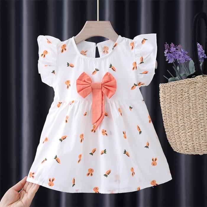 Summer  Korean Style Baby Girls' Dress 0-4 Year Old Children Lovely A-line Princess Dress Children's Dress
