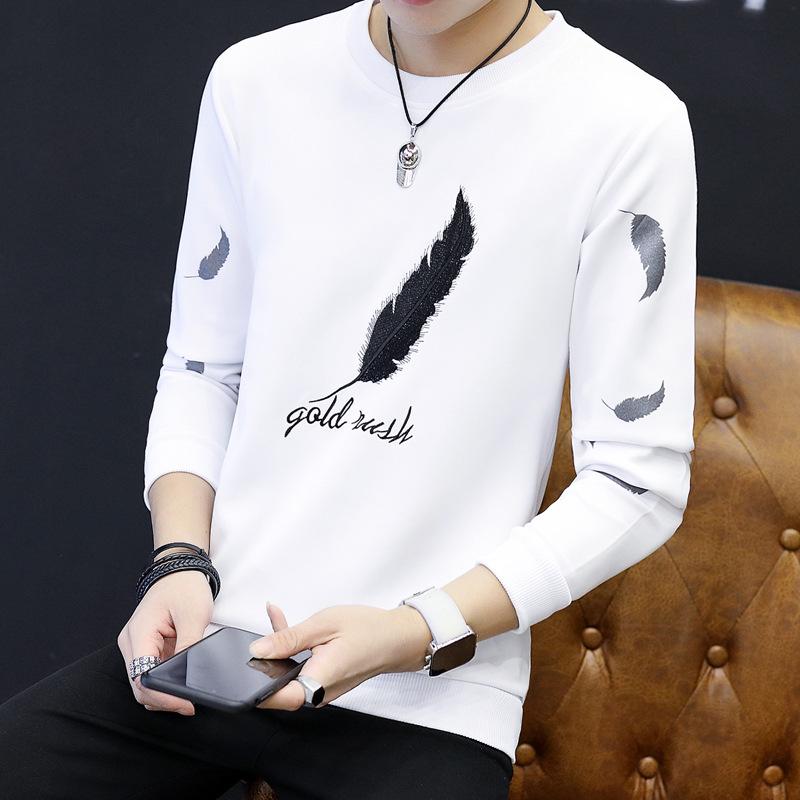 Autumn and Winter Fashion Casual Men's O-neck Long-sleeved Sweatshirt Comfortable Top