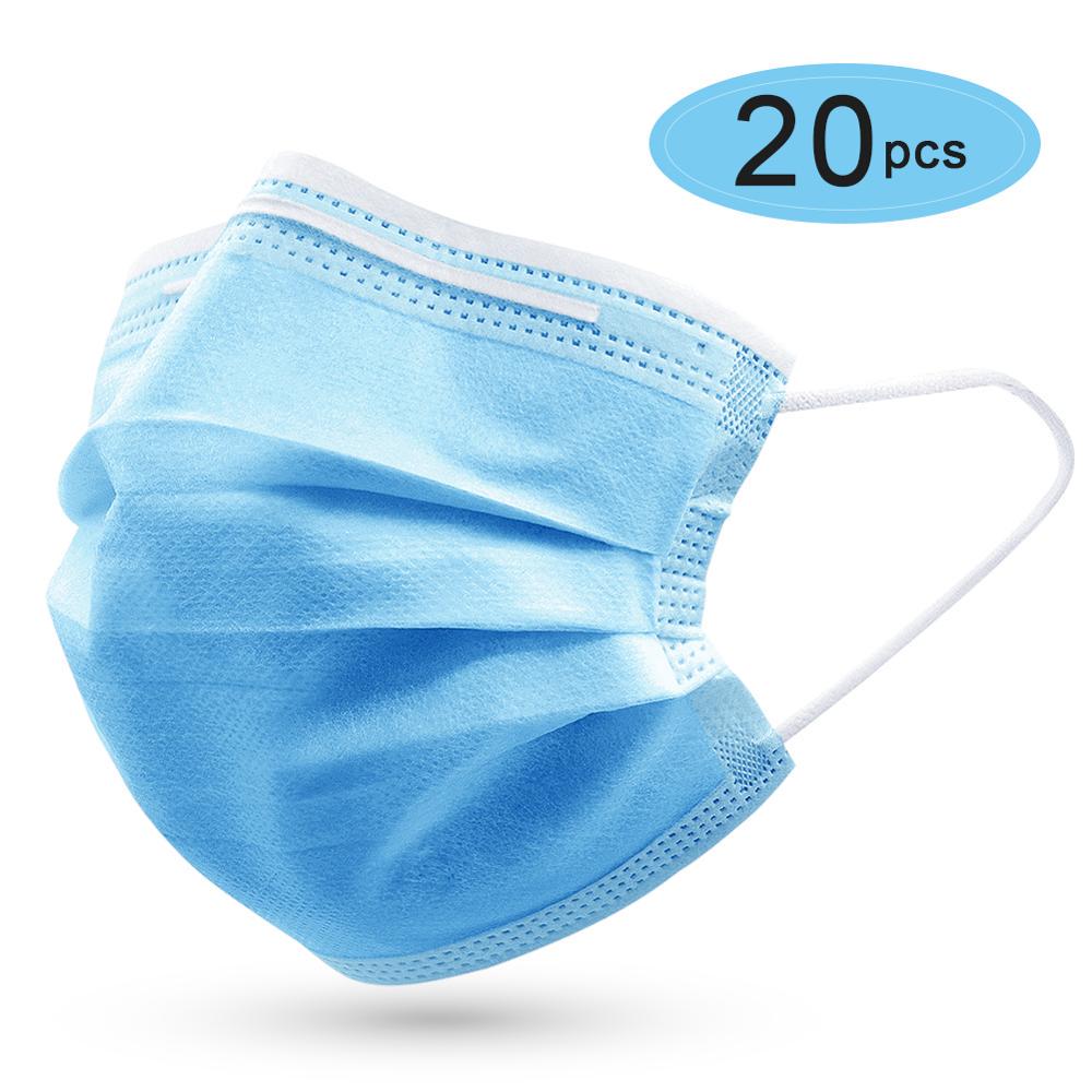 Disposable Masks 3-Layer Fliter Anti-Dust Waterproof PM2.5 Safe Earloop Protective Face Masks