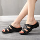 Women's Summer Wedge Heel Waterproof Non-slip Slippers Soft Bottom Wear-resistant Breathable Mother Slippers