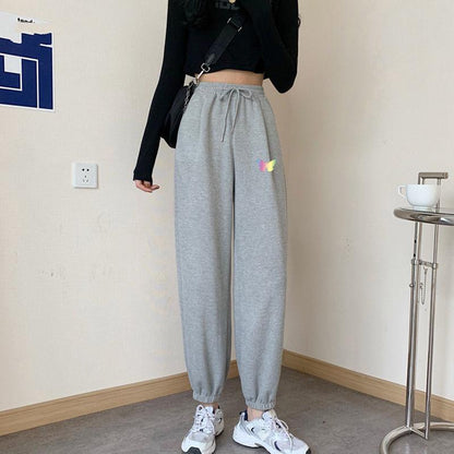 Gray Sweatpants Women Loose and Thin Wild Harlan Casual Pants Autumn Korean Students High-waisted Trousers